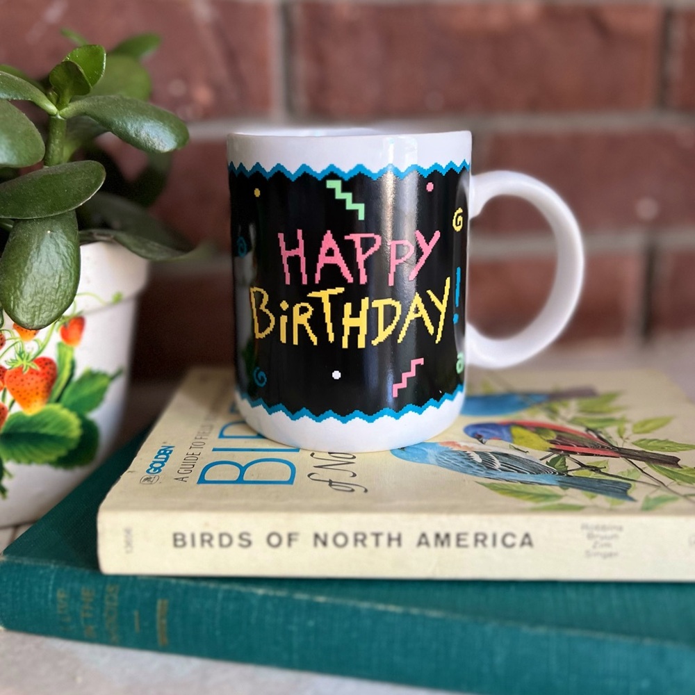 Vintage Hallmark 1990s HAPPY BIRTHDAY Coffee Mug